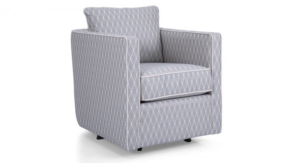 patterned cushioned chair