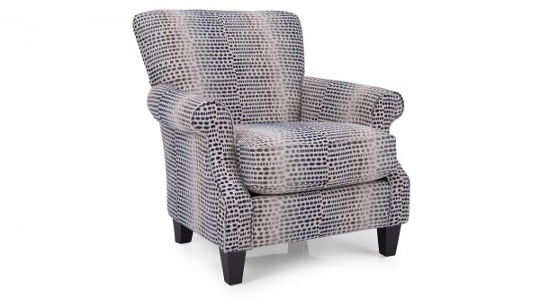 dotted design cushioned chair