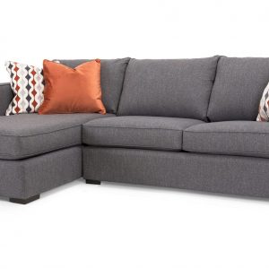 dark gray L couch