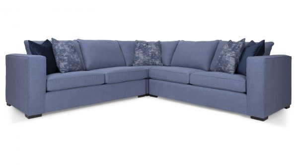 Blue 90 degree couch