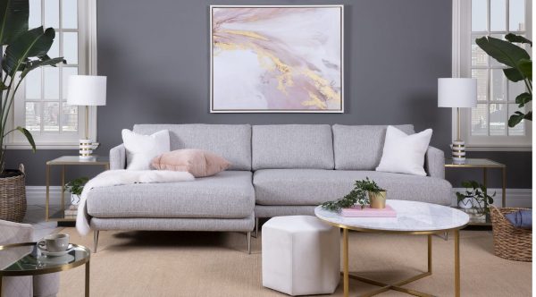 Gray L sofa