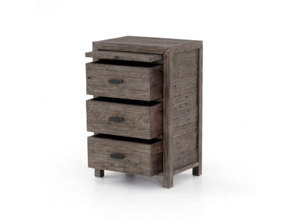 wooden dresser stand open