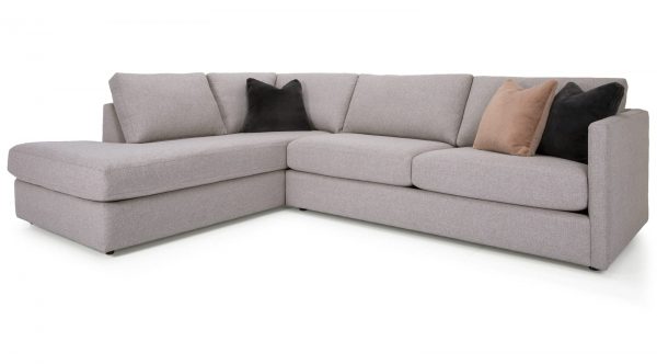 Grey Sectional with Pillows