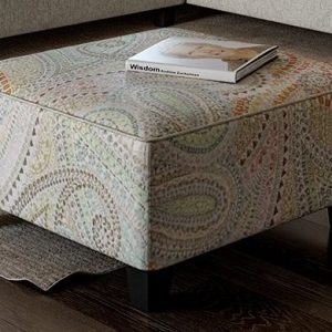 Lockwood Ottoman with Carpet and Book