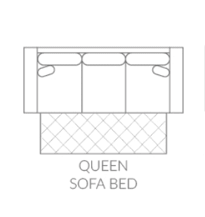 Layout of Grayson Queen Sofa Bed